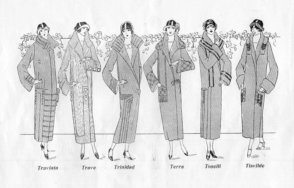 Reklame for nogle af de frakker, man kunne købe i Magasin du Nord, da H.H. Henriksen havde en Magasin du Nord filial i Gilleleje. Denne reklame er fra 1924.