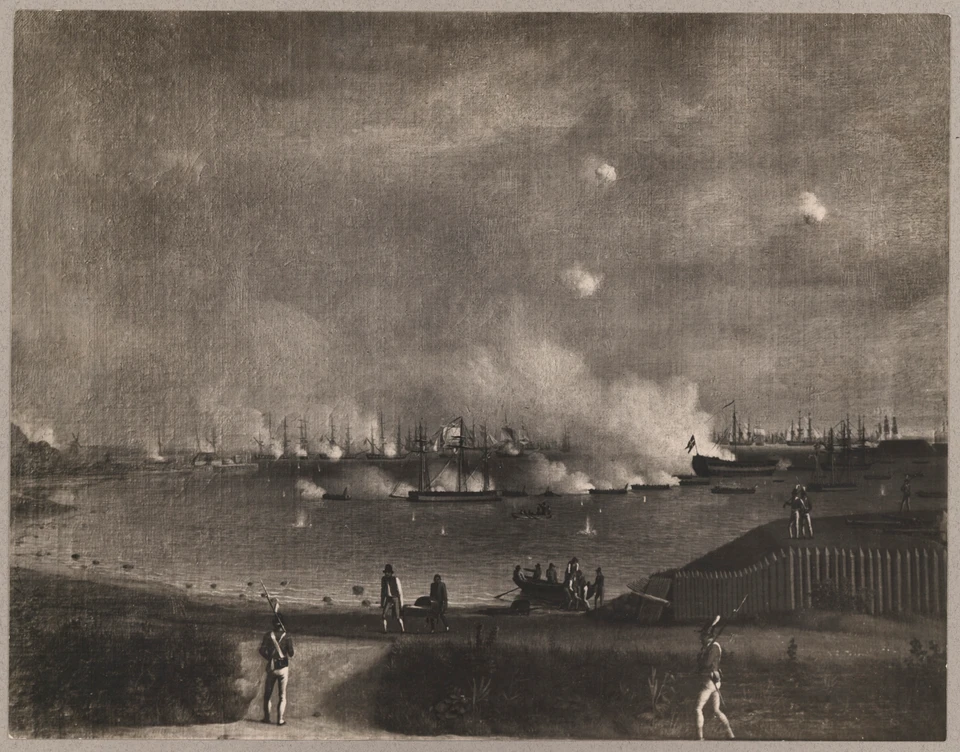 Slaget på Reden, 1801. Foto: Det kongelige Bibliotek